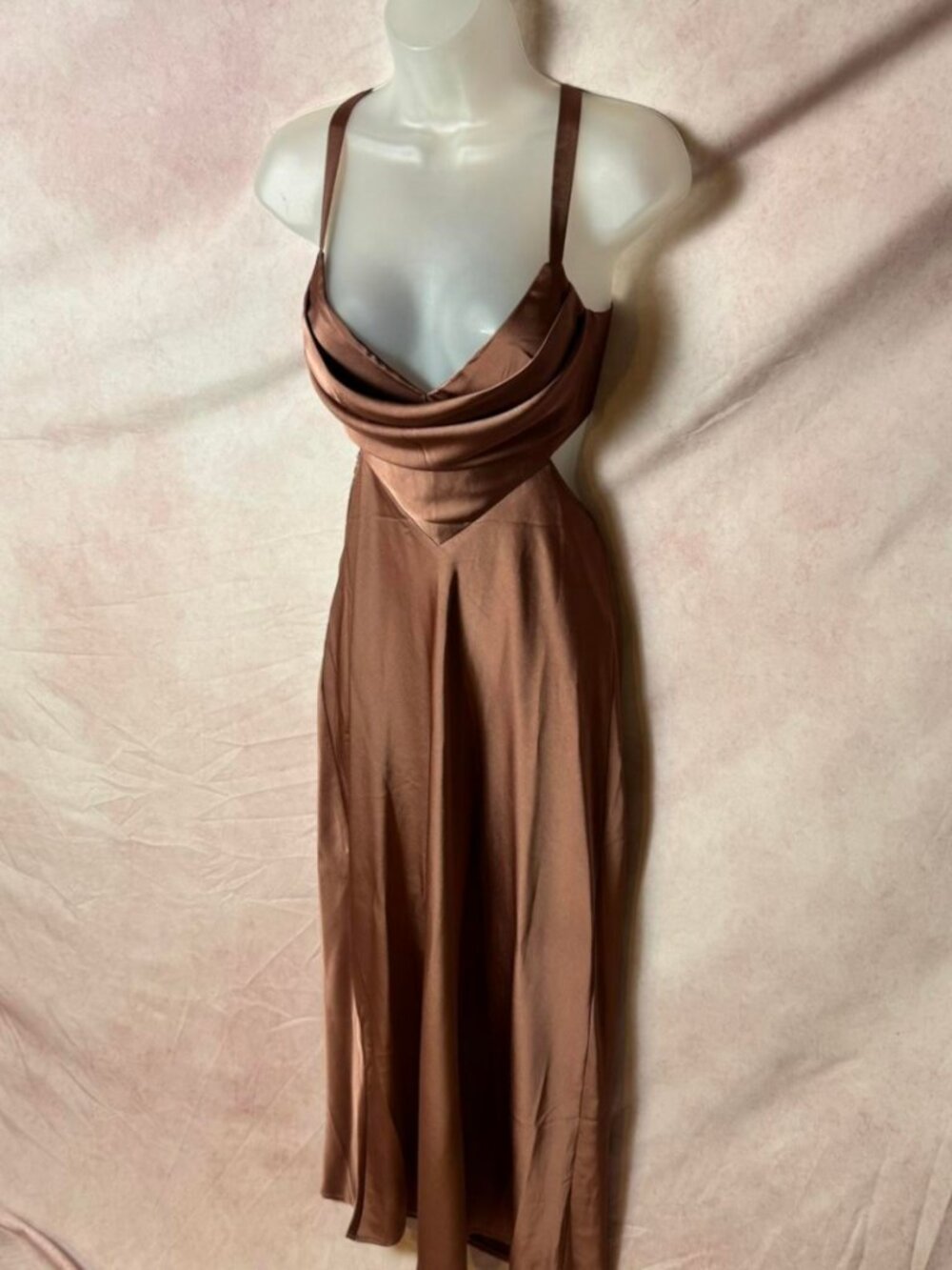Princess Polly Women's Brown and Burgundy Dress
